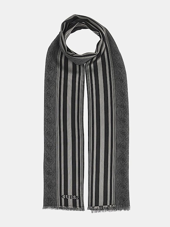 GUESS Striped 4G logo scarf Men