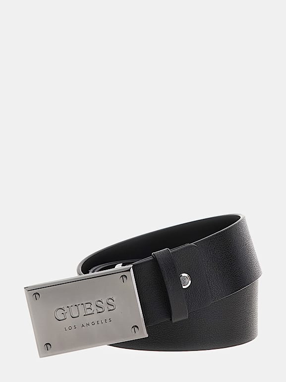 GUESS Genuine leather belt Men
