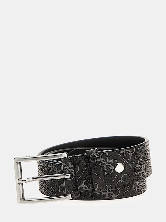 Guess white new arrivals belt mens
