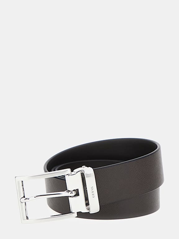 Guess men's top leather belt