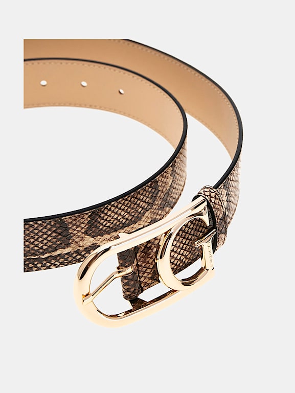 Womens snakeskin belt best sale