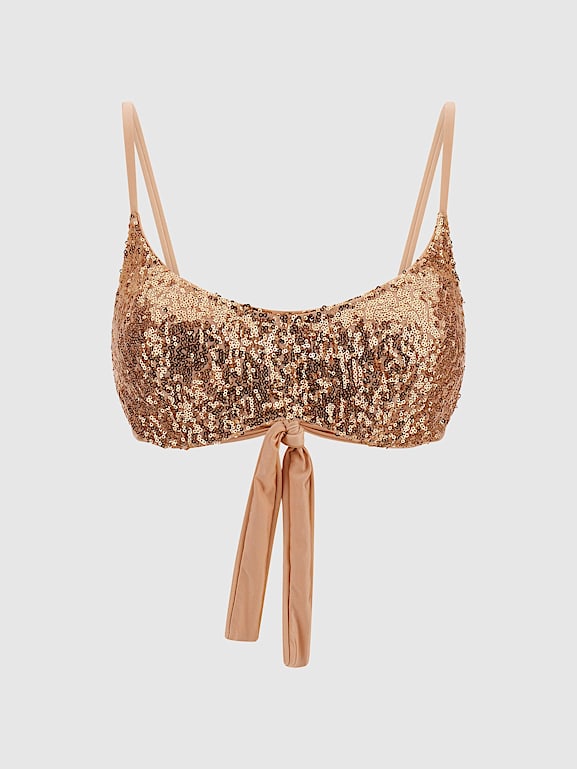 Gold sequin bralet sale
