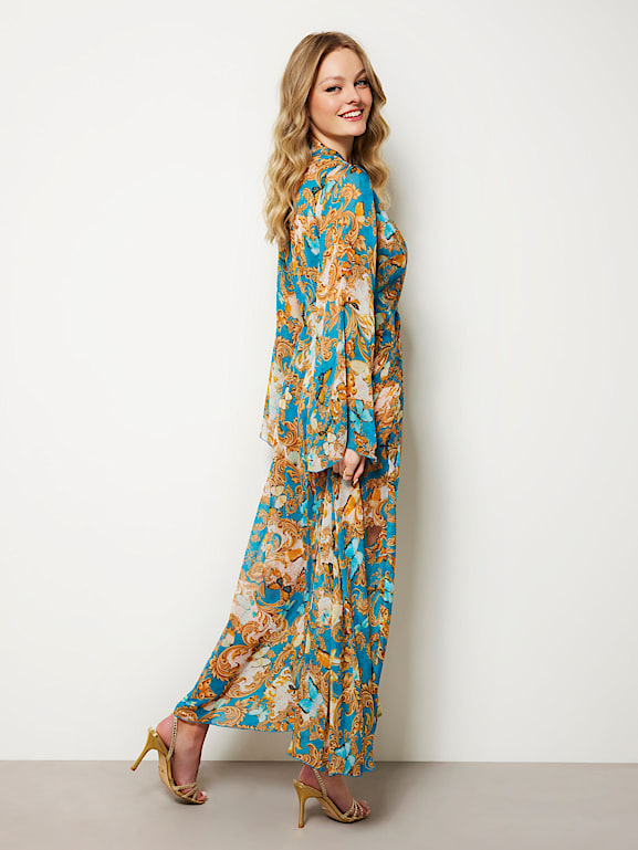 GUESS Silk blend long kimono Women