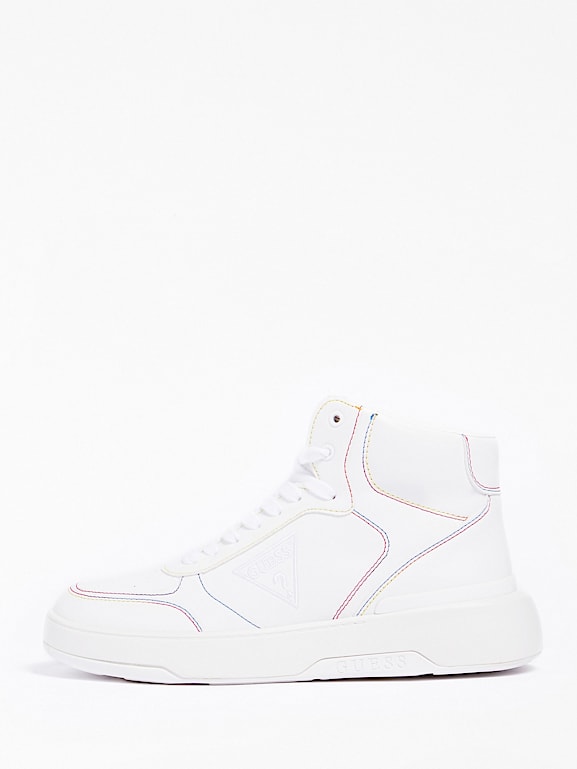 GUESS MAEGA TRIANGLE LOGO HIGH TOP SNEAKER