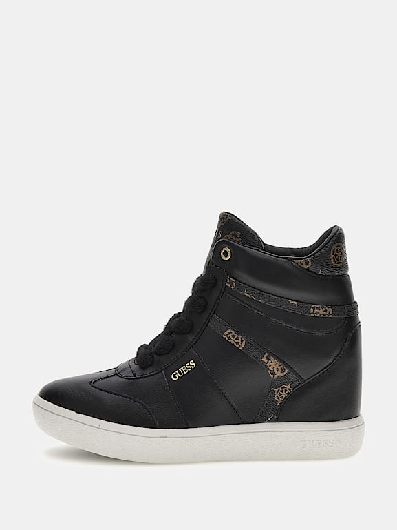 Guess black wedge sneakers hot sale