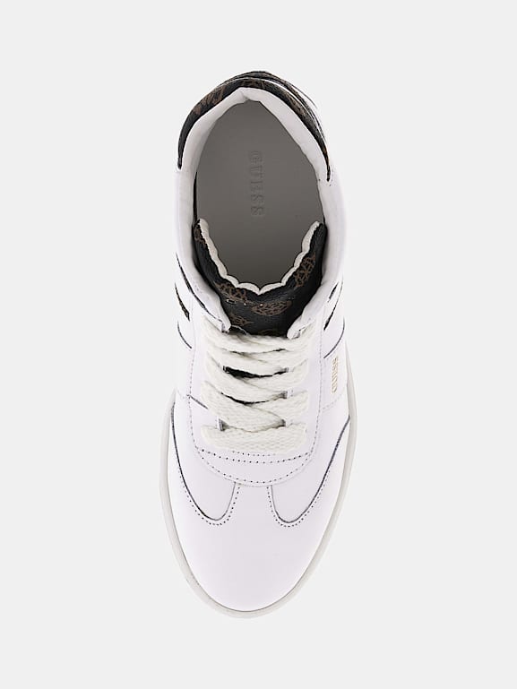 GUESS Sneaker zeppa Morens vera pelle Donna