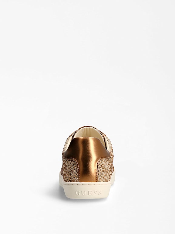 Guess gold glitter best sale sneakers