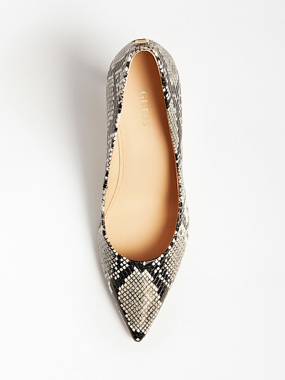 GUESS® Python-print Piera court shoes