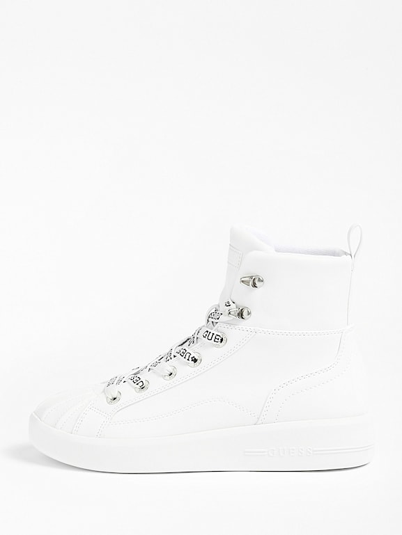 Guess white high top sneakers online