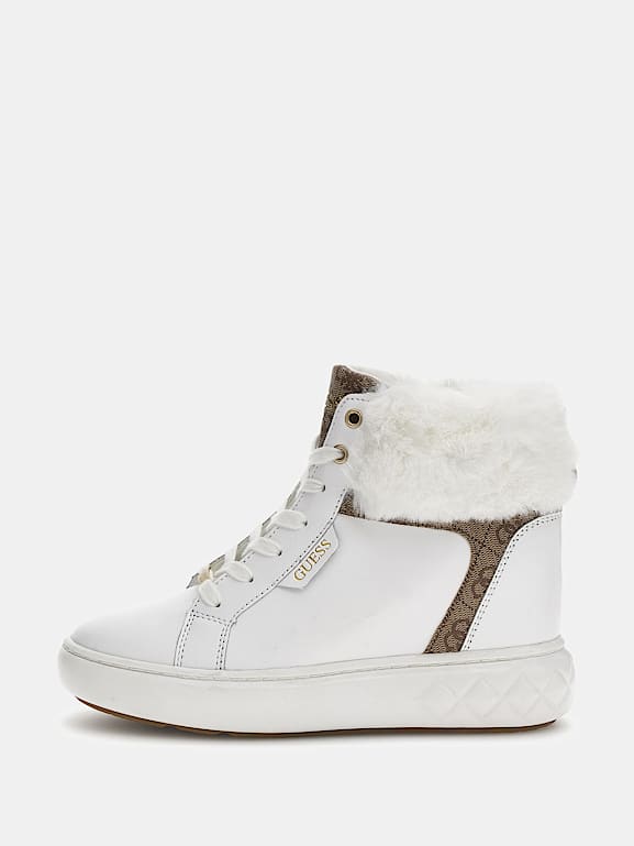 Sneakers with sales faux fur