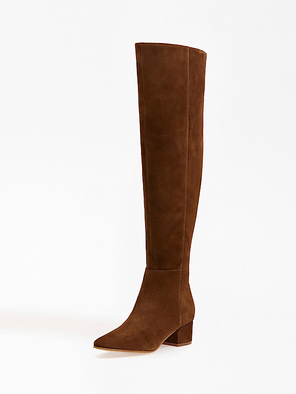 Guess over the knee boots suede sale
