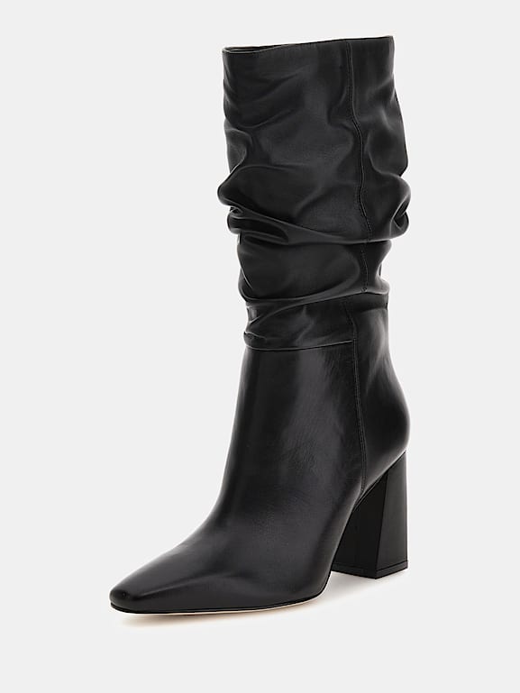 Guess black leather boots on sale