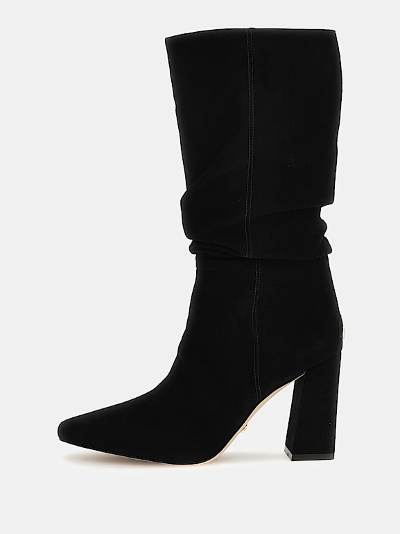 Guess black suede boots sale