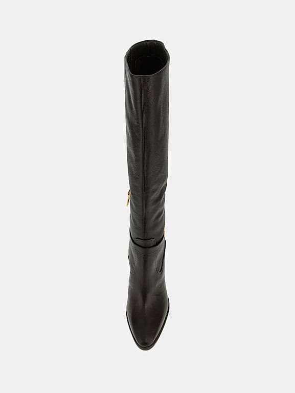 Guess boots leather cheap