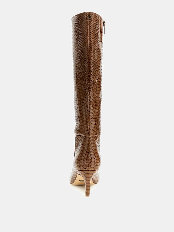 GUESS Qiale python print high boot Women