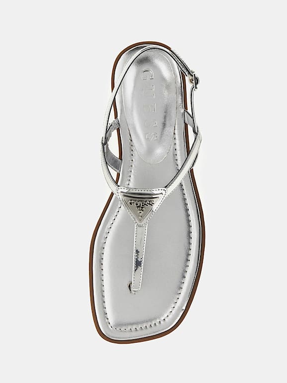 Guess silver shop sandals