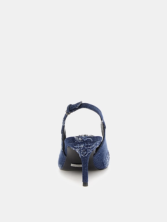 Guess cheap denim heels