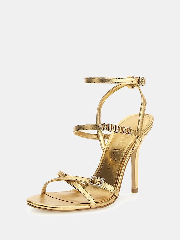 Guess high discount heels gold