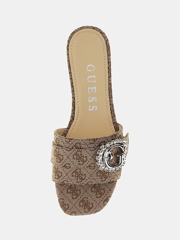 G by guess jeena slide shop flat sandals