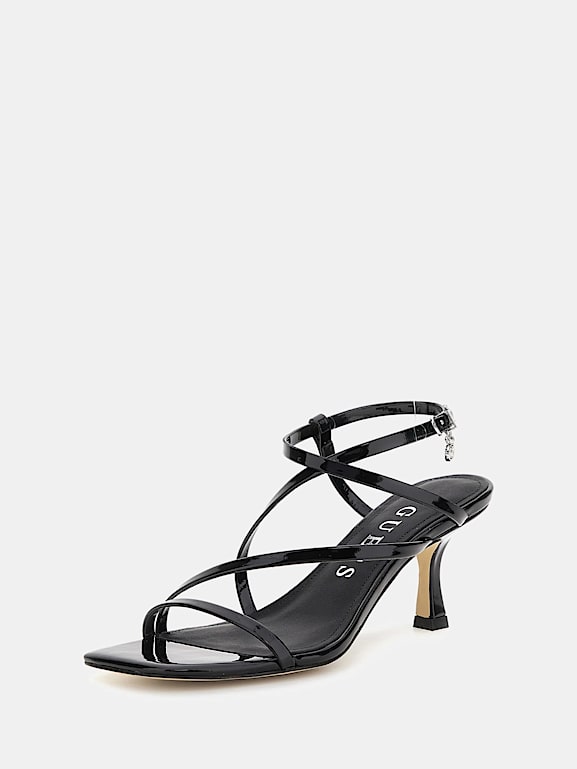 Guess black strappy new arrivals heels