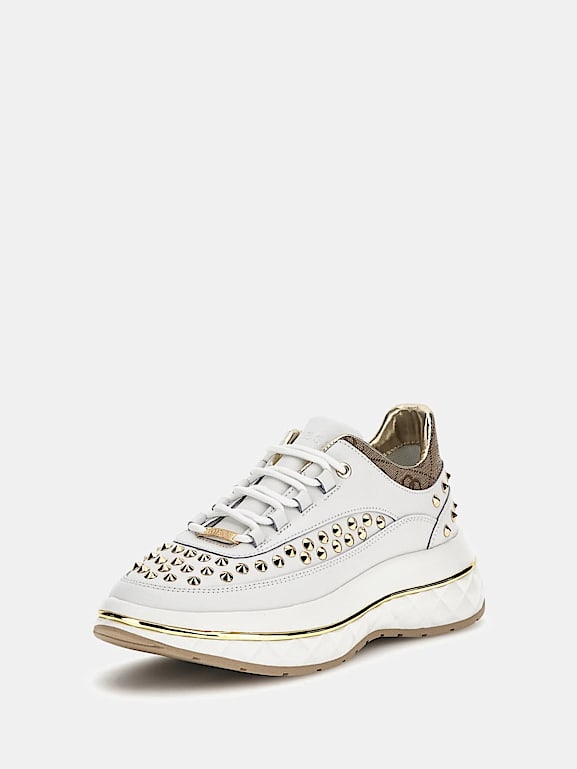 GUESS Kyra genuine leather sneakers Women