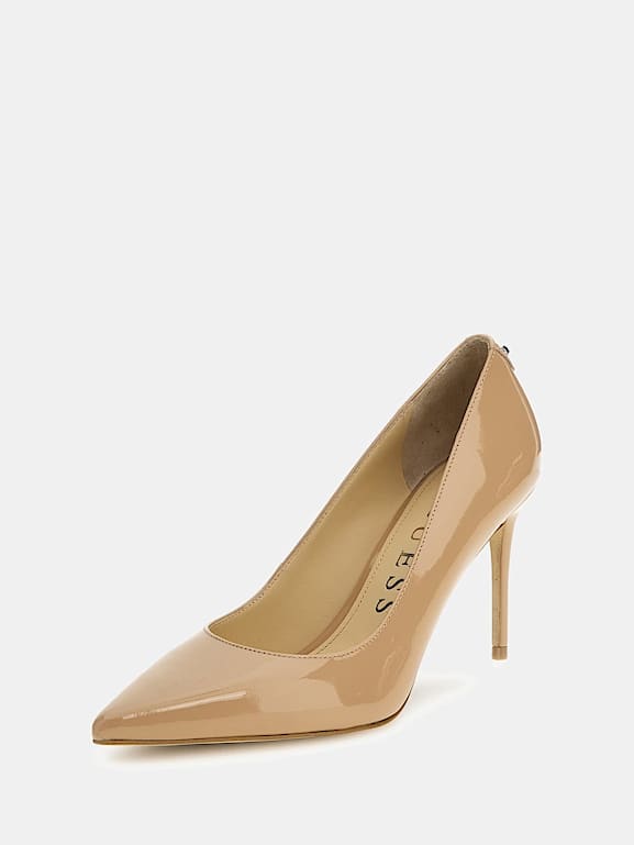 Nude leather court shoes discount