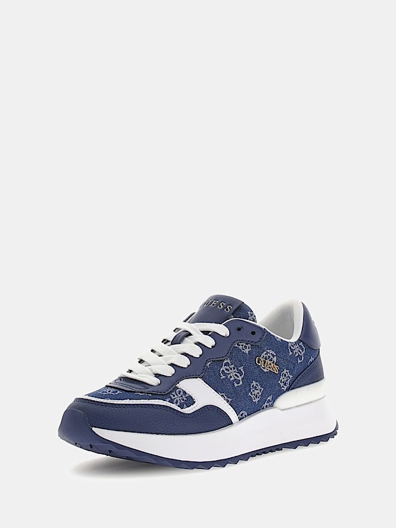 Blue guess online sneakers