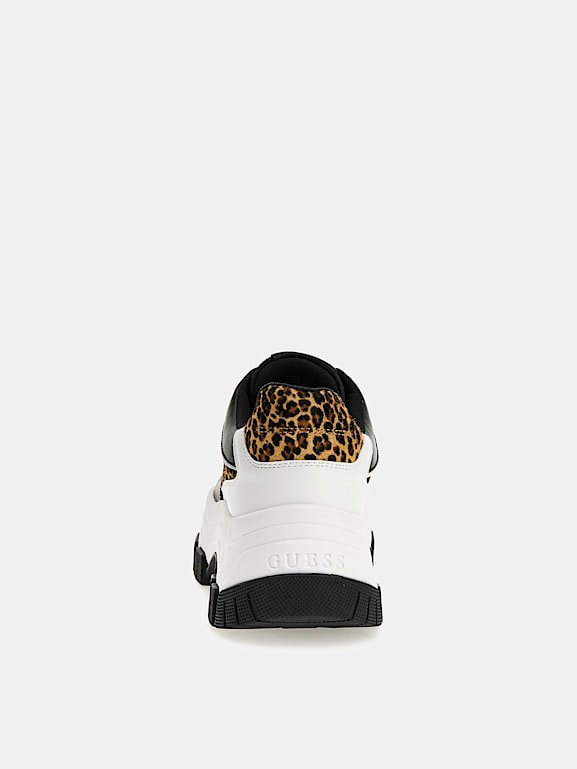 Guess trainers leopard print online