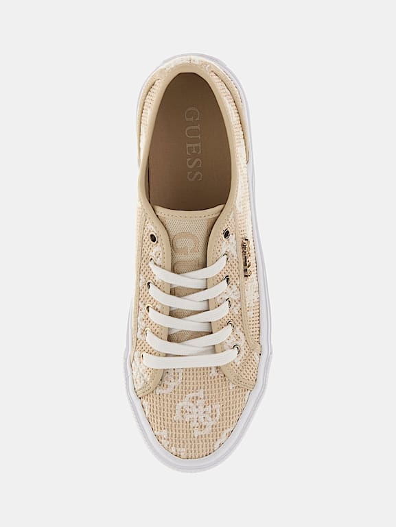 Rose gold guess sneakers clearance