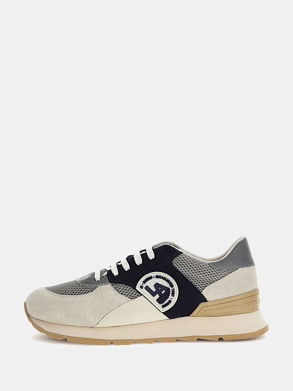GUESS Fano mixed leather running shoes Men