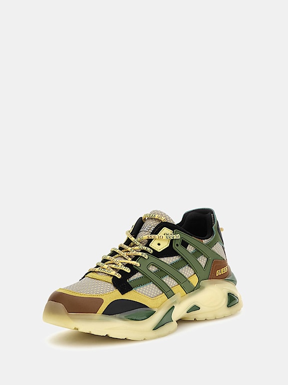 Guess green shoes shop