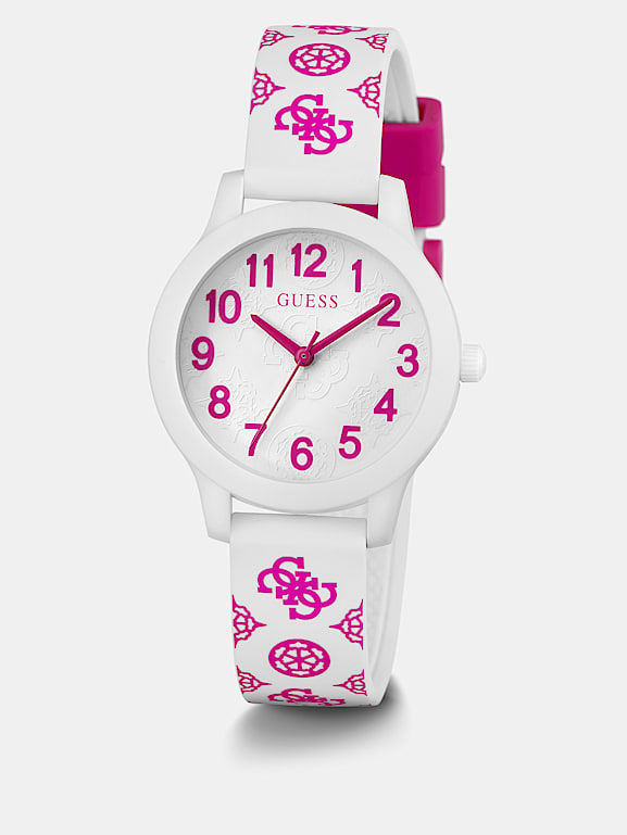 RELOJ GUESS PLATEADO ANALÓGICO CON LOGO