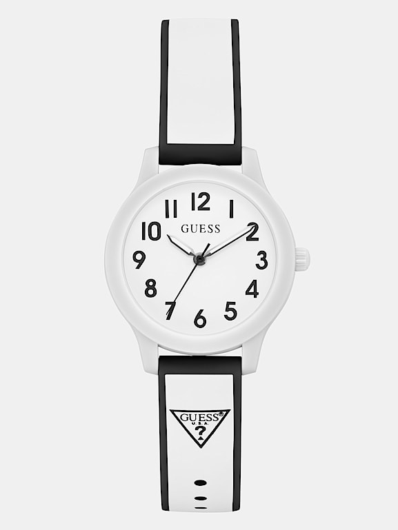 GUESS Kids Triangle logo silicone analogue watch Boys