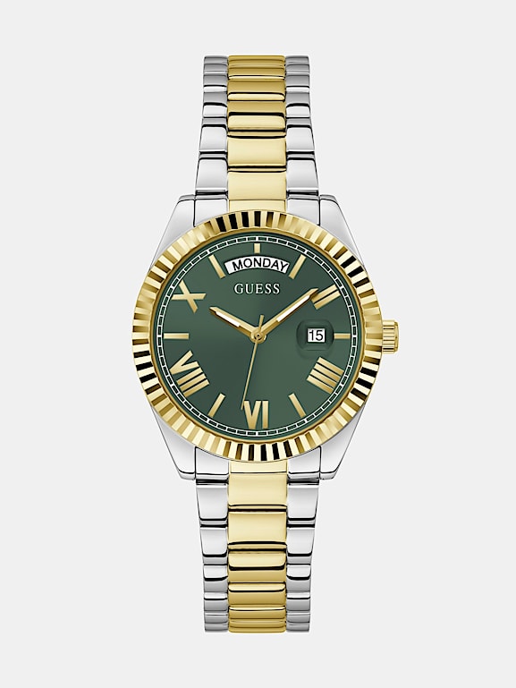 Analogue watch with date store