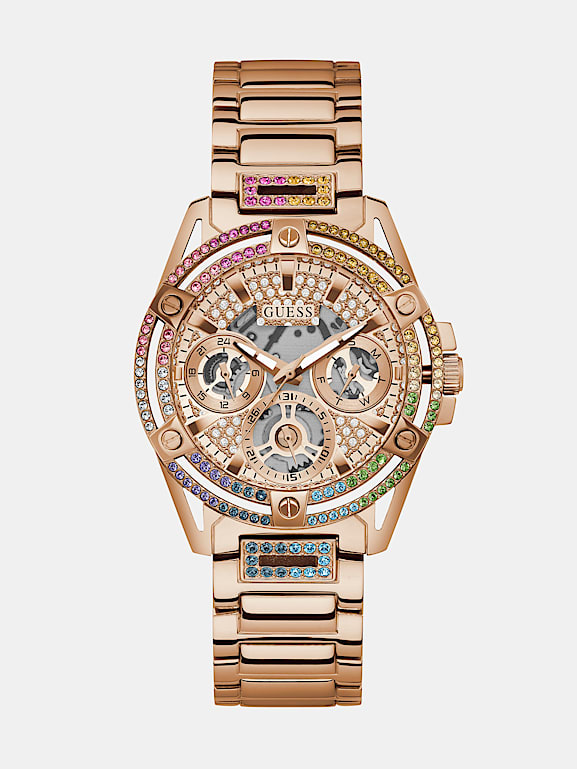 GUESS Multi function crystal watch Women