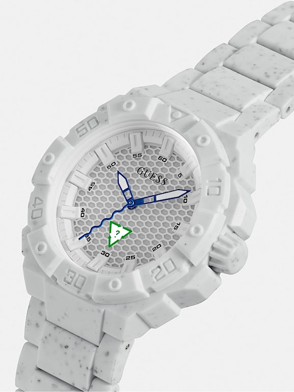 GUESS Recycled plastic analogue watch Men
