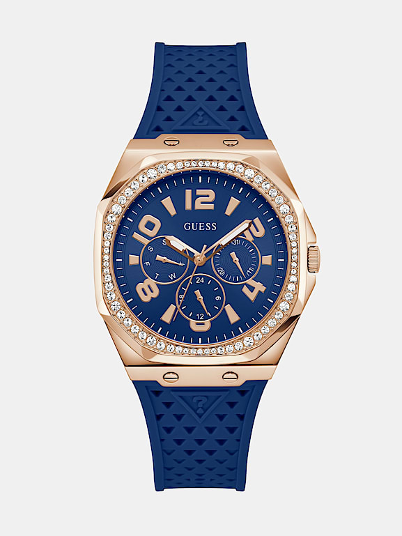 GUESS Silicone multi function watch Women