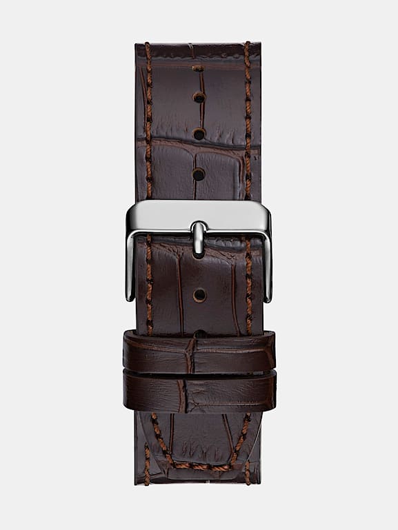 GUESS Orologio multifunzione in vera pelle Uomo