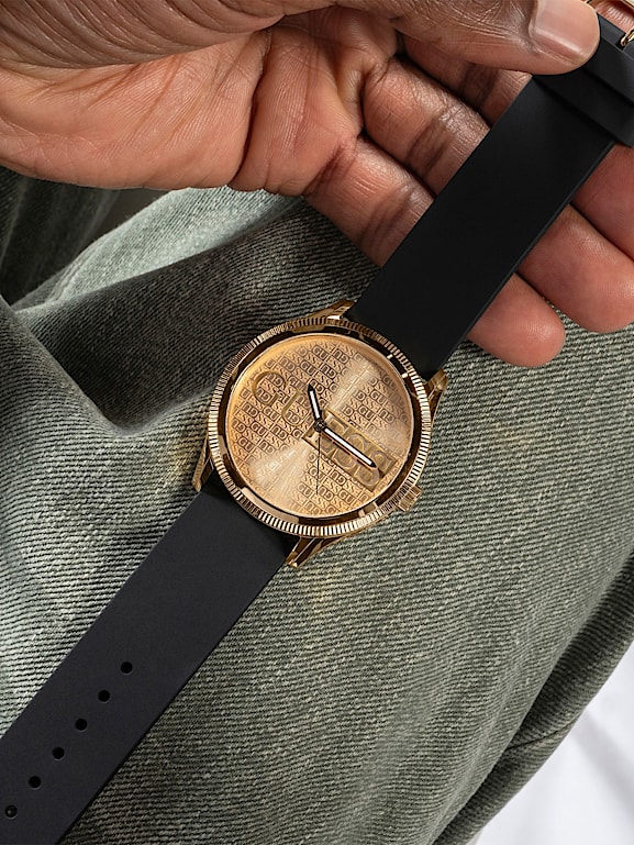 GUESS Analoog siliconen horloge Heren