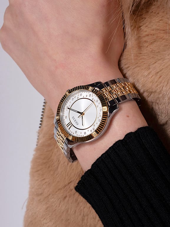 GUESS Orologio analogico con cristalli Donna