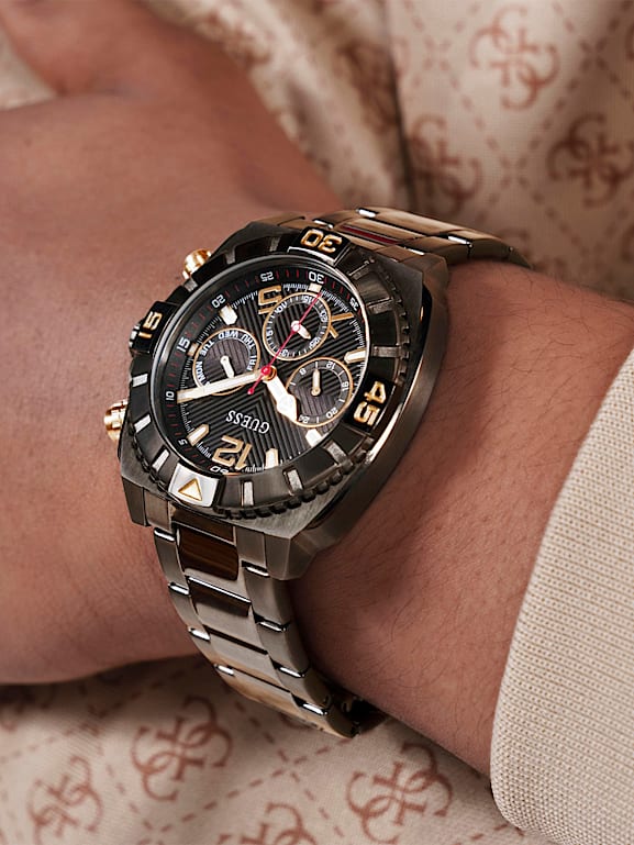 GUESS Orologio Uomo Acciaio: Quadrante Blu, Elegante E Sportivo (Resistente 5 ATM)