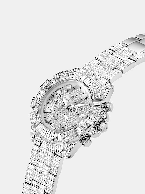 GUESS Montre multifonction avec des cristaux Femme