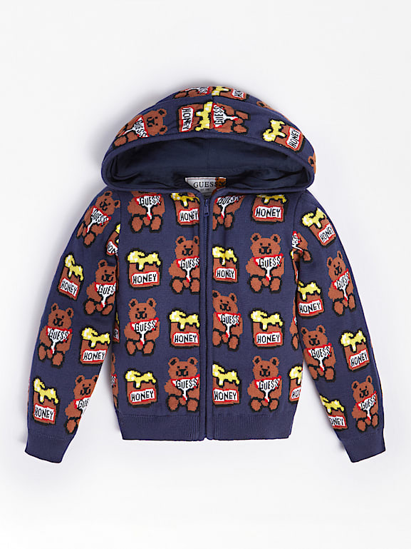 GUESS Kids ALL OVER LOGO JACQUARD SWEATER Boys