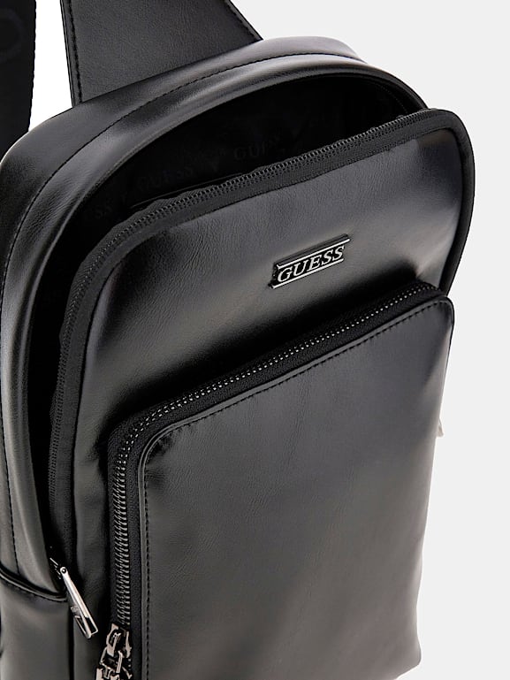 Guess Borsa A Tracolla Uomo Messenger HMECRN P3376 – Ecopelle Nera – Pratica E Di Stile - 2