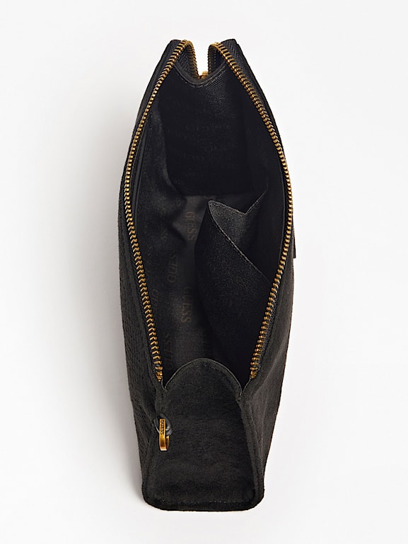 Black suede evening clutch new arrivals