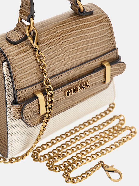 GUESS Mini sac a main Sestri effet croco