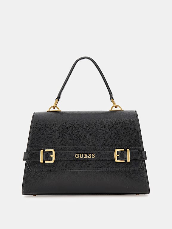 Guess black leather handbag new arrivals