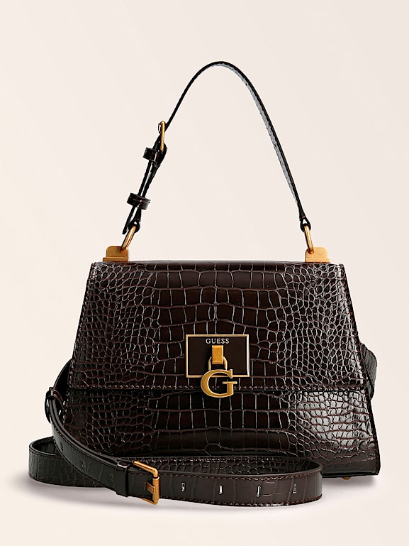 Stephi croc print handbag store