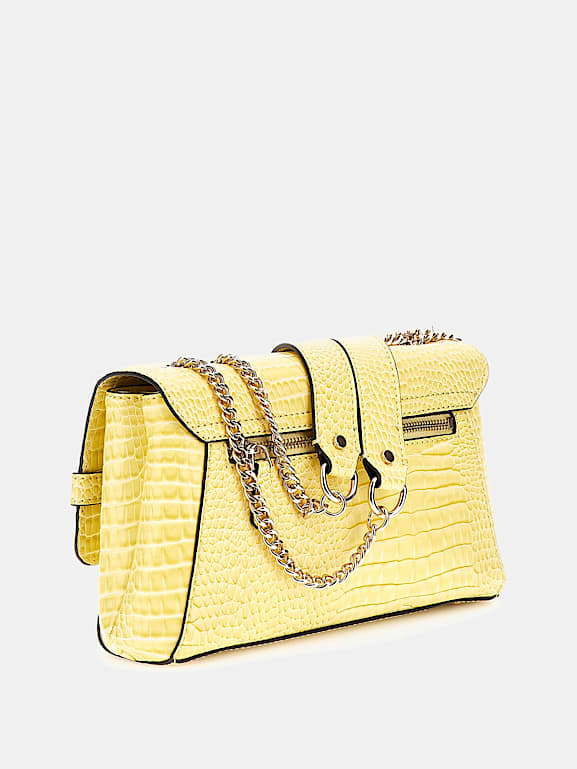 人気スポー新作 crossbody Torebka GUESS® z Silvye linia croco printem ソフトドリンク