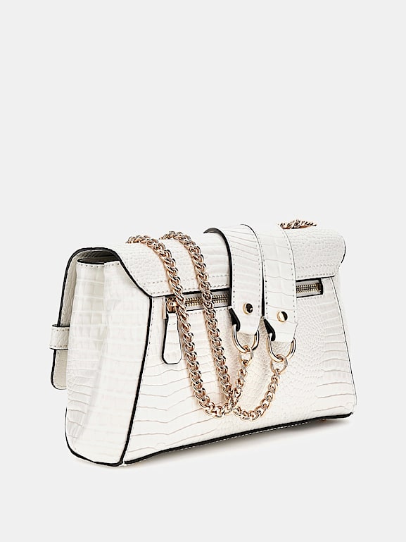 White croc print bag on sale